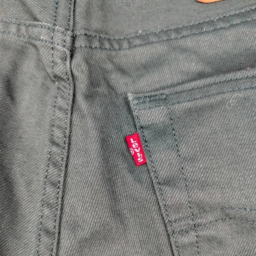 Levi's 501 Jeans Men's 32x28 Green Straight Leg Button Fly Red Tab Streetwear